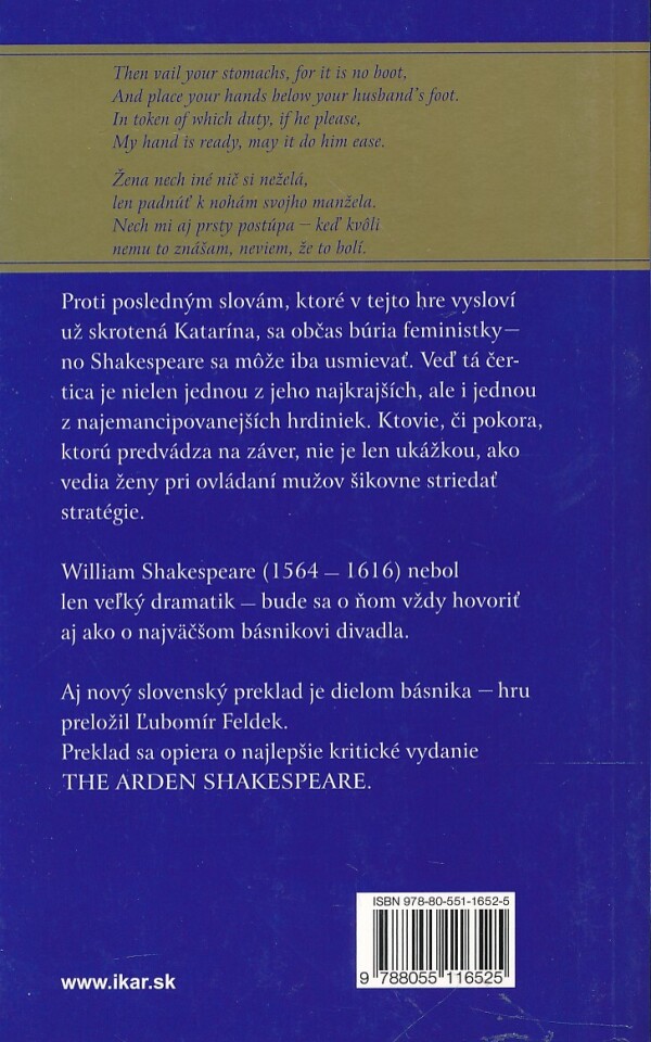 William Shakespeare: SKROTENIE ČERTICE