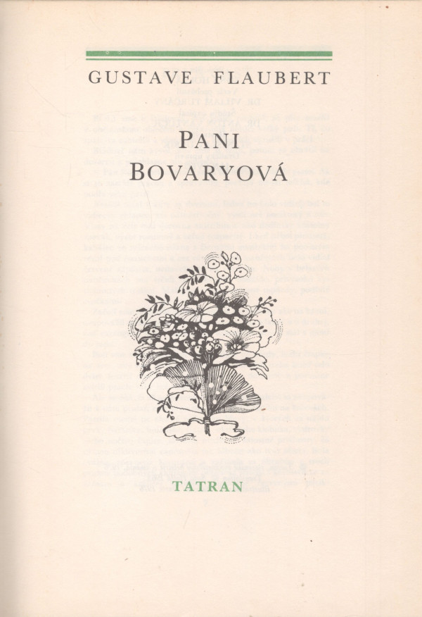 Gustave Flaubert: PANI BOVARYOVÁ