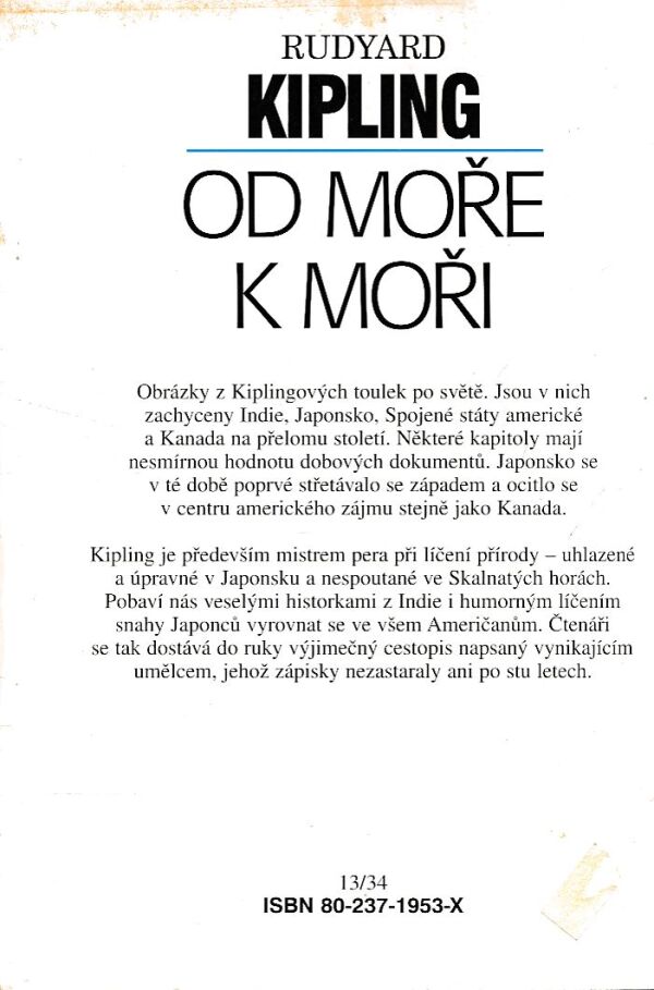 Rudyard Kipling: OD MOŘE K MOŘI