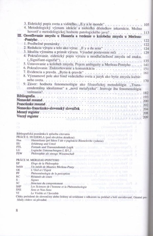 Jozef Sivák: HUSSERL A MERLEAU-PONTY
