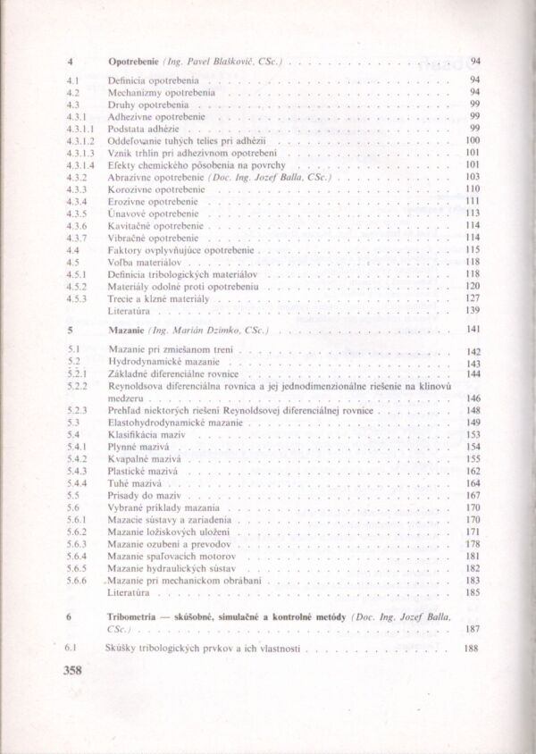 Pavel Blaškovič, Jozef Balla, Marián Dzimko: TRIBOLÓGIA