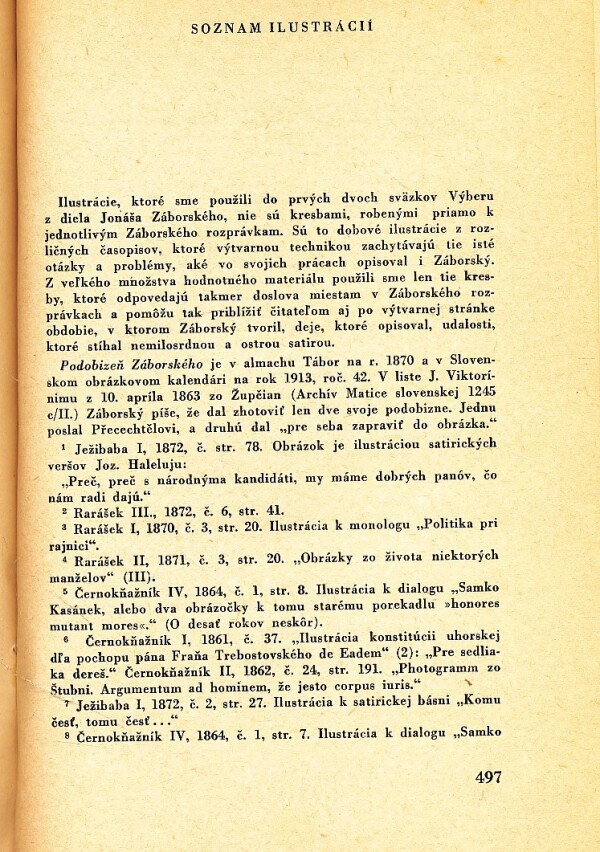 Jonáš Záborský: VÝBER Z DIELA I.