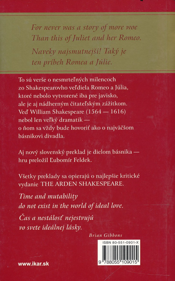 William Shakespeare: ROMEO A JÚLIA