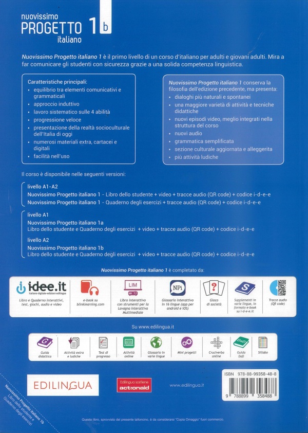 PROGETTO ITALIANO NUOVISSIMO 1B - UČEBNICA + PRACOVNÝ ZOŠIT  + IDEE online code