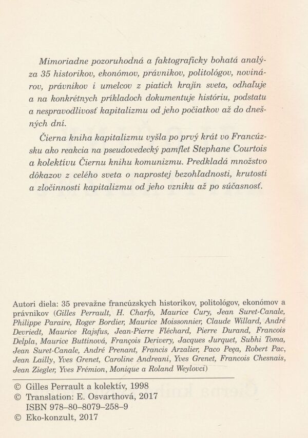 Perrault Gilles a kol.: Zločiny kapitalizmu