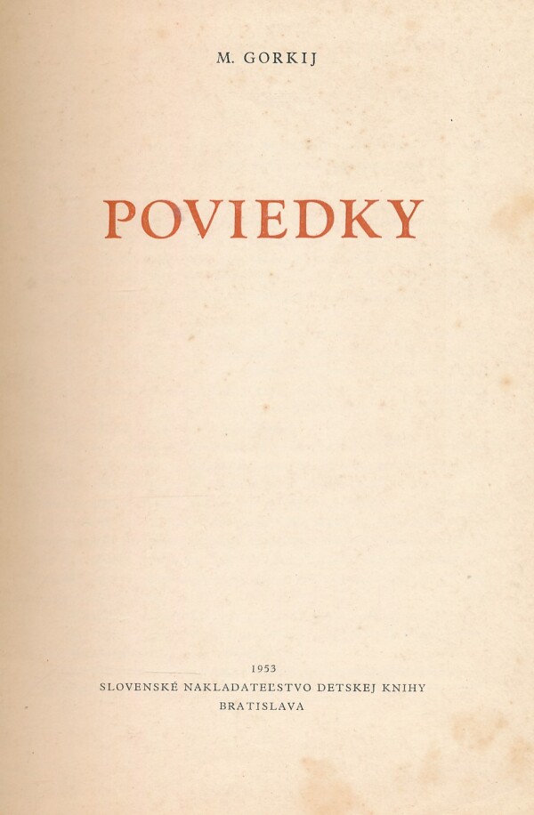 M. Gorkij: POVIEDKY