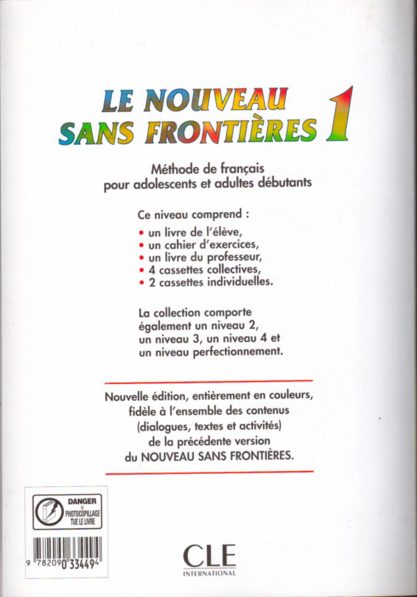 učebnica: LE NOUVEAU SANS FRONTIÉRES 1