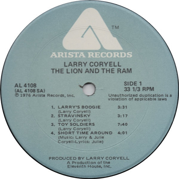 Larry Coryell: THE LION AND THE RAM