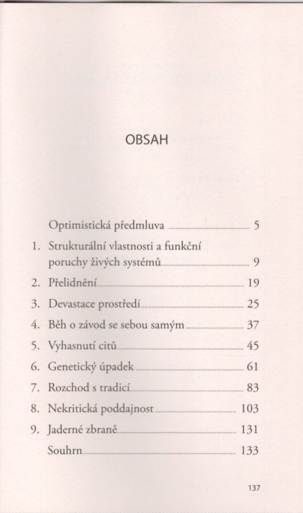 Konrad Lorenz: OSM SMRTELNÝCH HŘÍCHŮ CIVILIZACE