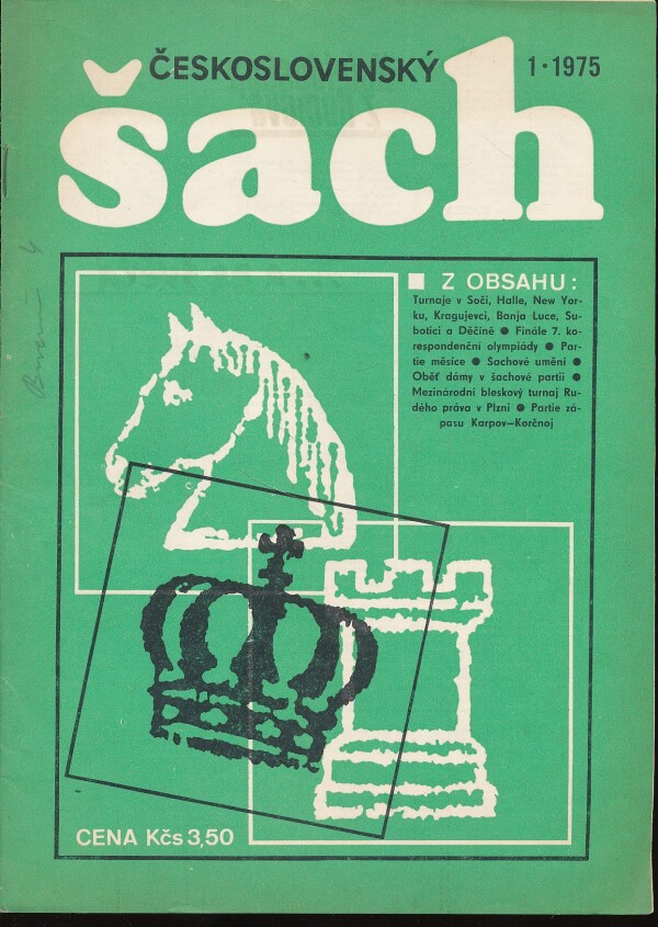 ČESKOSLOVENSKÝ ŠACH 1-12 R.1975