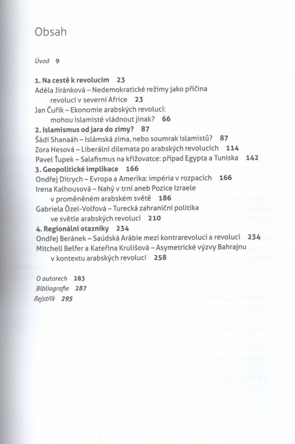Ondřej Beránek: ARABSKÉ REVOLUCE - DEMOKRATICKÉ VÝZVY, POLITICKÝ ISLÁM A GEOPOLITICKÉ DOPADY