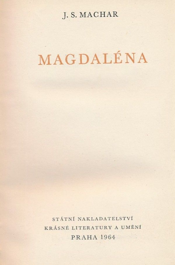 J. S. Machar: MAGDALÉNA