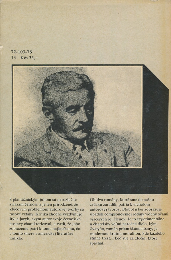 William Faulkner: BĽABOT A BES. SVÄTYŇA