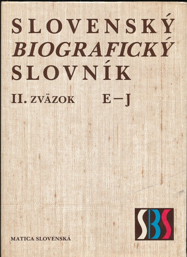 SLOVENSKÝ BIOGRAFICKÝ SLOVNÍK II. - E-J