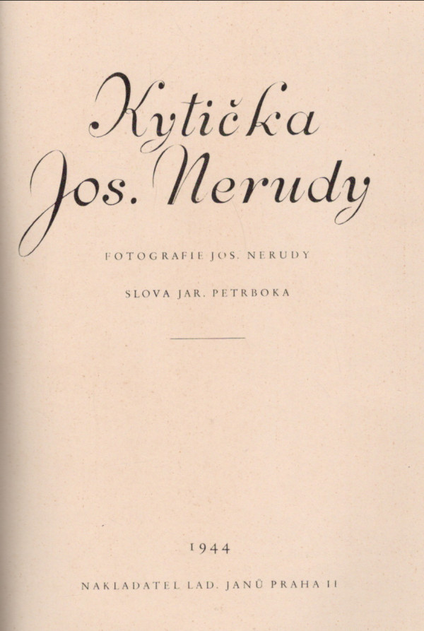 J. Neruda, J. Petrboka: KYTIČKA JOS. NERUDY