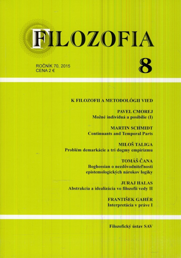 FILOZOFIA 8 / 2015