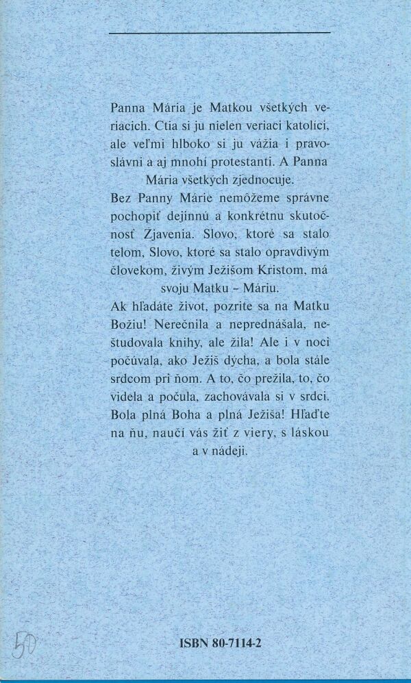 J. CH. Korec: O úcte k Panne Márii