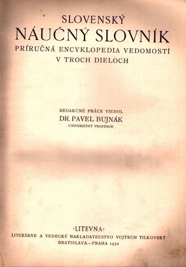 SLOVENSKÝ NÁUČNÝ SLOVNÍK I.