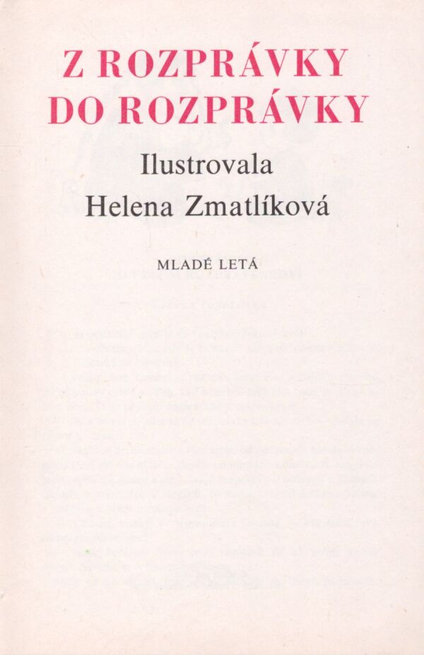 Z ROZPRÁVKY DO ROZPRÁVKY