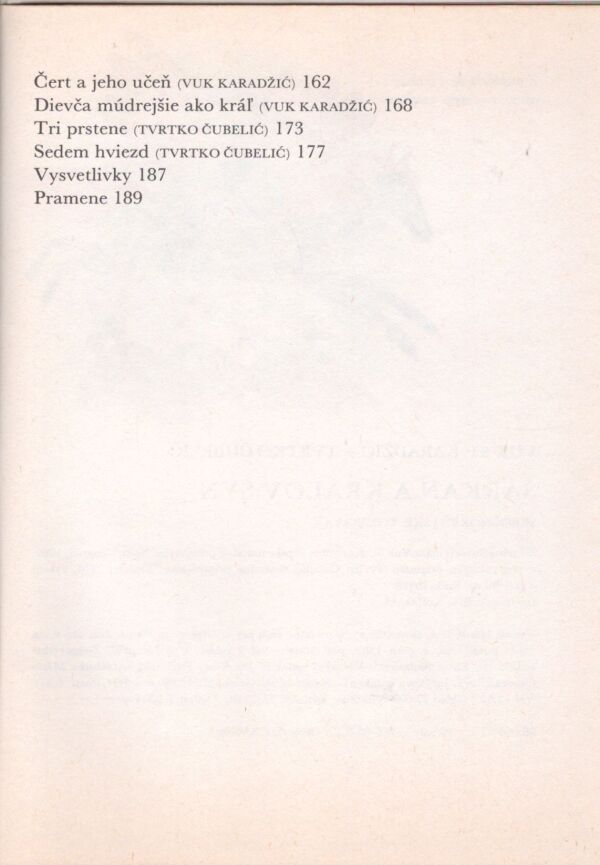 Karadžic, Čubelic: ŠARKAN A KRÁĽOV SYN