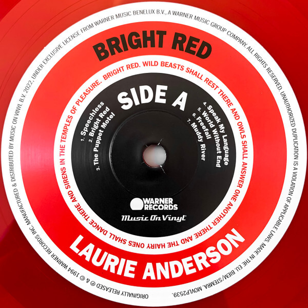 Laurie Anderson: BRIGHT RED - LP