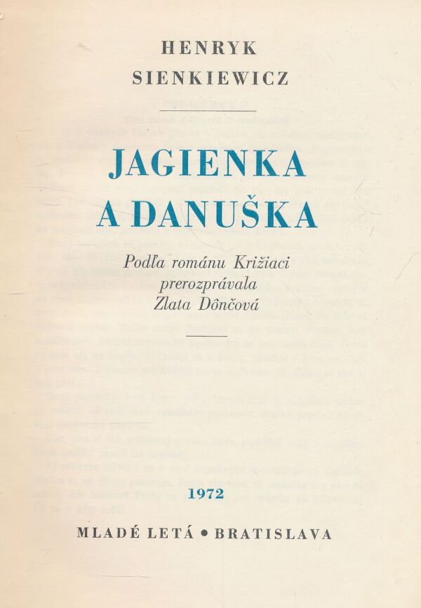 Henryk Sienkiewicz: Jagienka a Danuška