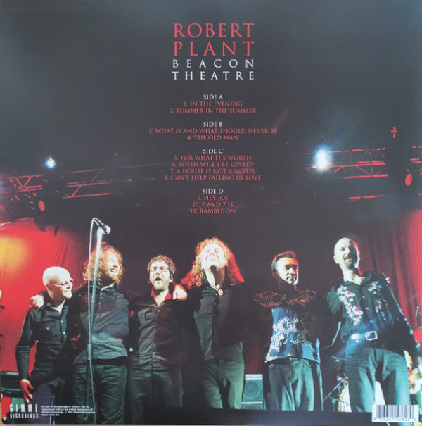 Robert Plant: BEACON THEATRE - 2 LP