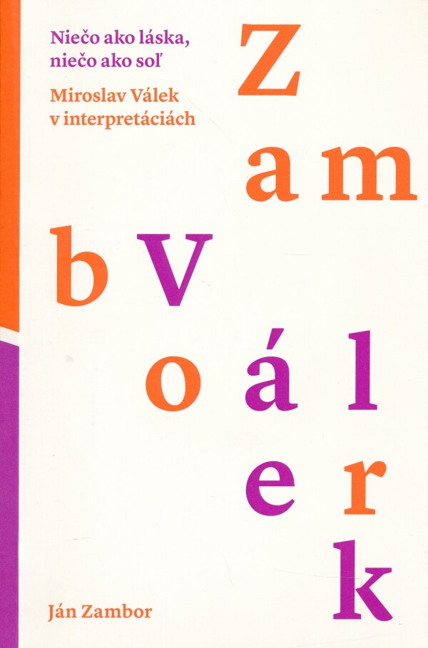 Miroslav Válek, Ján Zambor: NIEČO AKO LÁSKA, NIEČO AKO SOĽ. MIROSLAV VÁLEK V INTERPRETÁCIÁCH