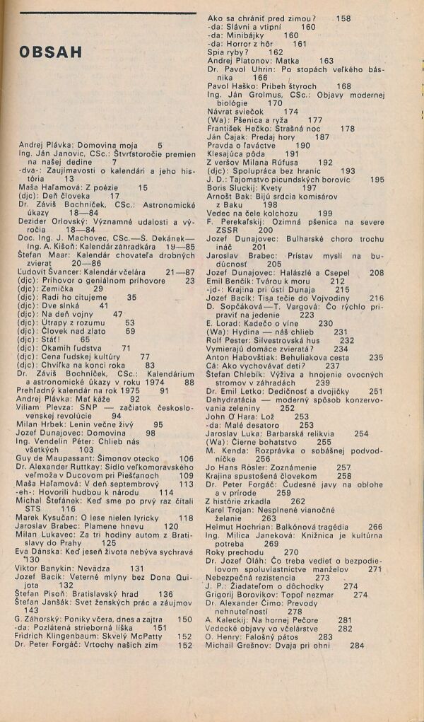 Domová pokladnica 1974