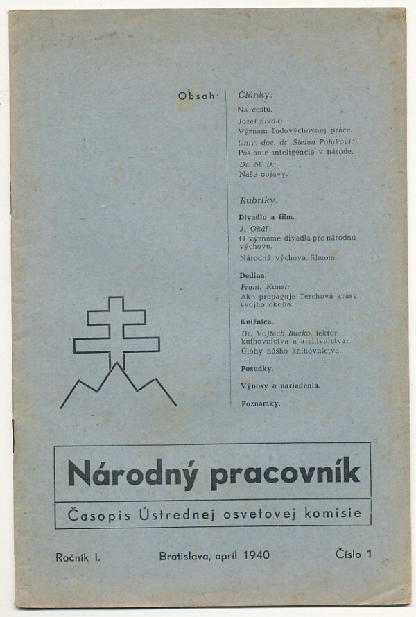 NÁRODNÝ PRACOVNÍK - ROČNÍK I. - ČÍSLO 1,2,3, A 9-10