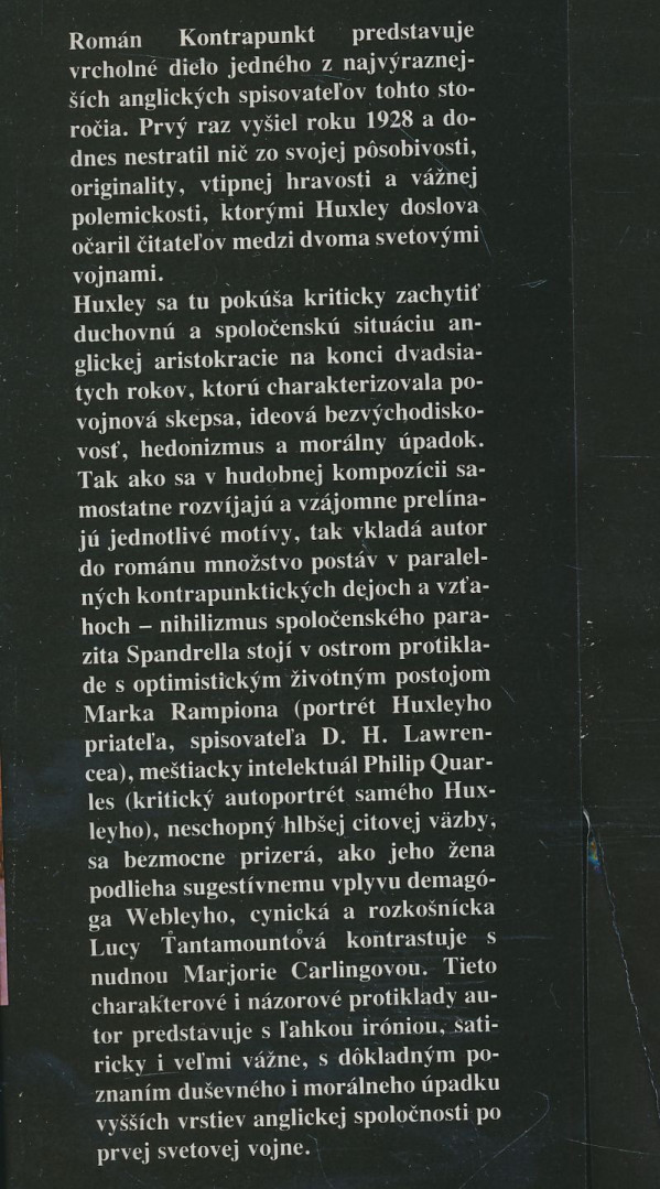 Aldous Huxley: Kontrapunkt