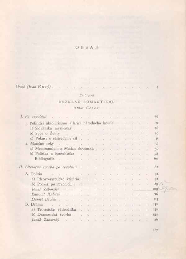 O. Čepan, I. Kusý, S. Šmatlák, J. Noge: DEJINY SLOVENSKEJ LITERATÚRY III