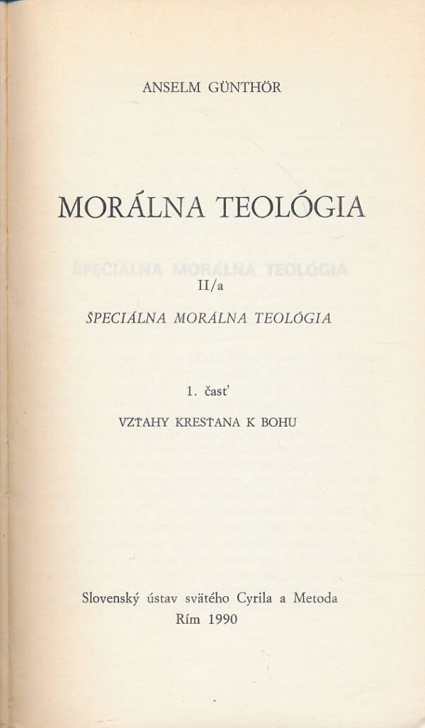 Anselm Günthör: Morálna teológia