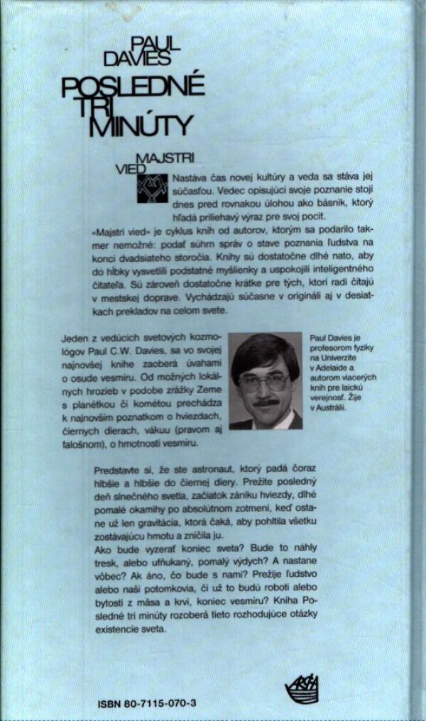 Paul Davies: POSLEDNÉ TRI MINÚTY