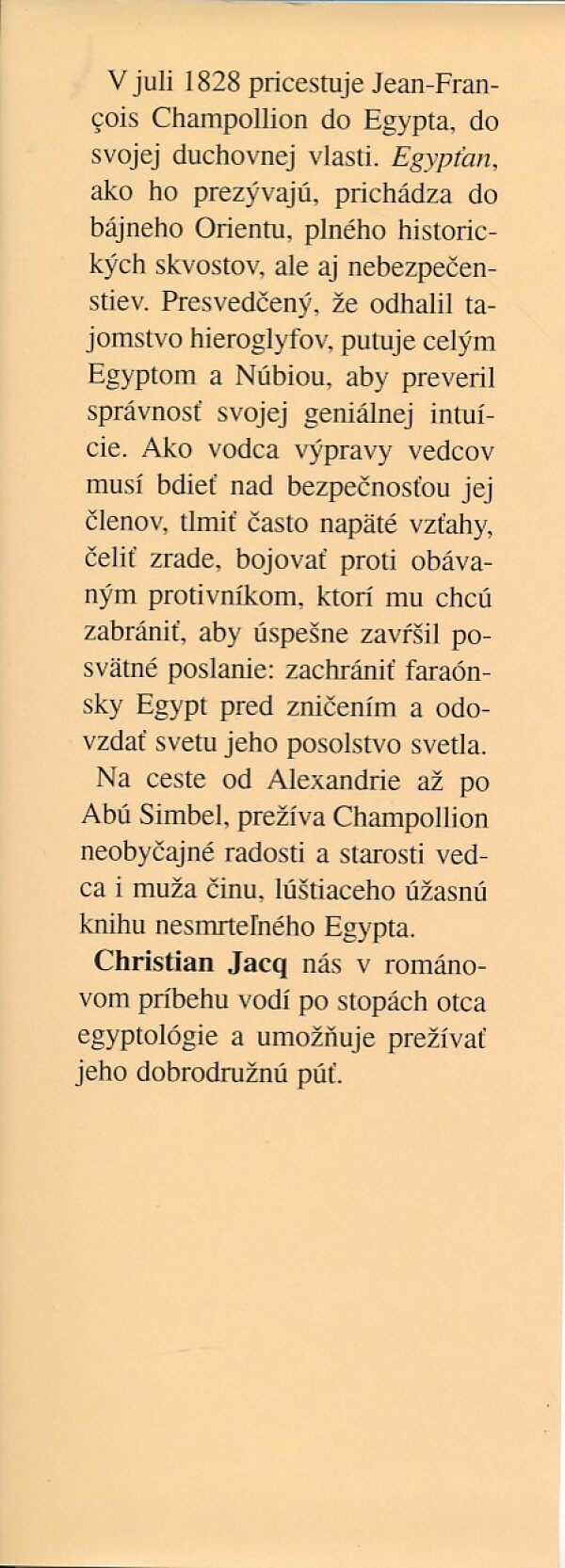 Christian Jacq: EGYPŤAN CHAMPOLLION