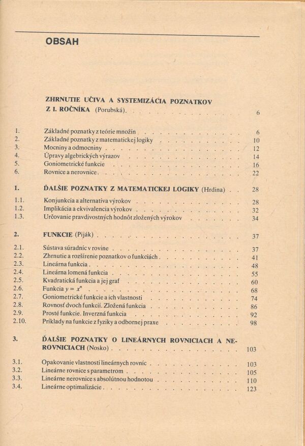 Ivan Trenčanský: Matematika 2