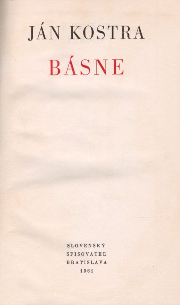 Ján Kostra: BÁSNE