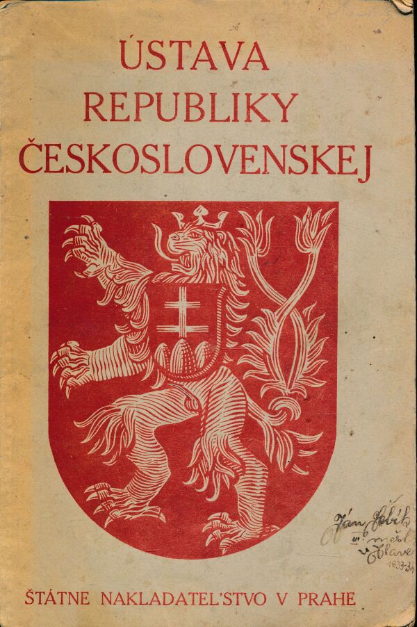 ÚSTAVA REPUBLIKY ČESKOSLOVENSKEJ
