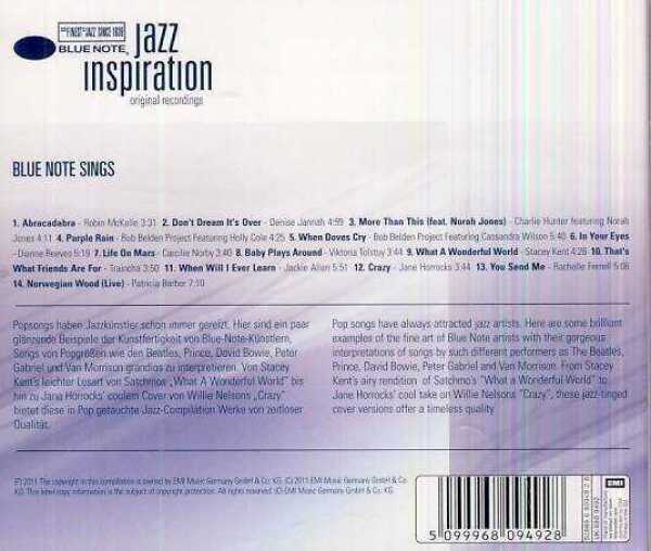 BLUE NOTE JAZZ INSPIRATION - BLUE NOTE SINGS