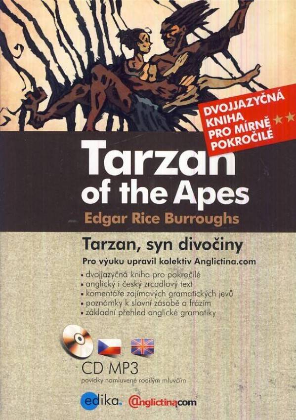 Edgar Rice Burroughs: TARZAN OF THE APES / TARZAN, SYN DIVOČINY + MP3 CD