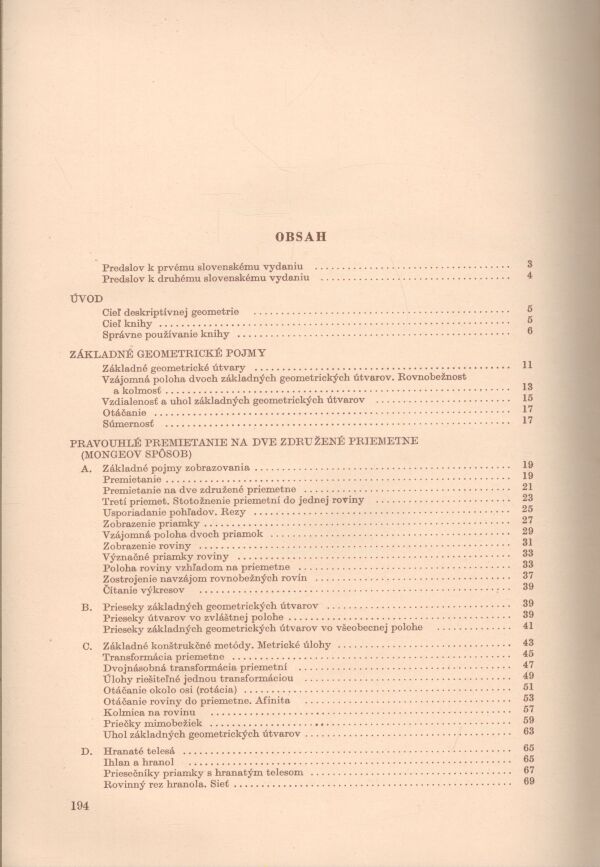 Imre Pál: DESKRIPTÍVNA GEOMETRIA VIDENÁ PRIESTOROVE