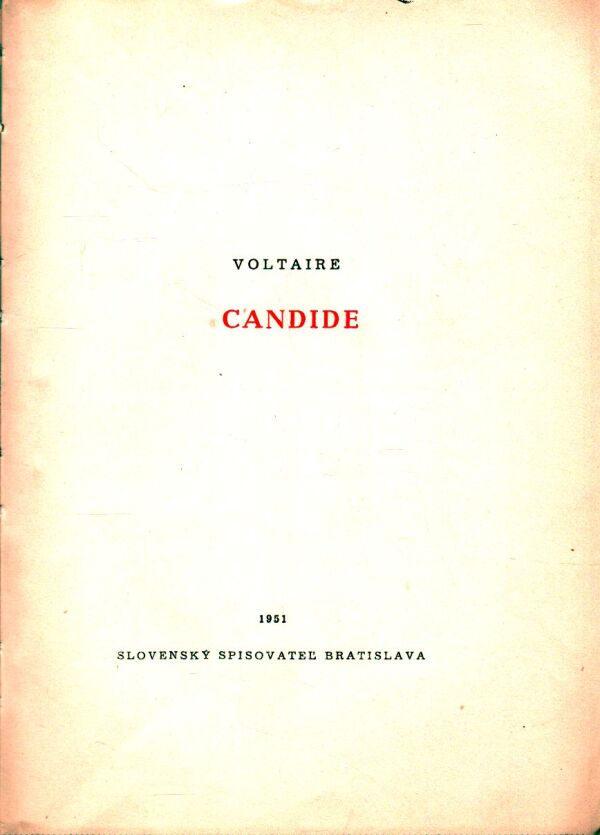 Voltaire: CANDIDE. ZADIG