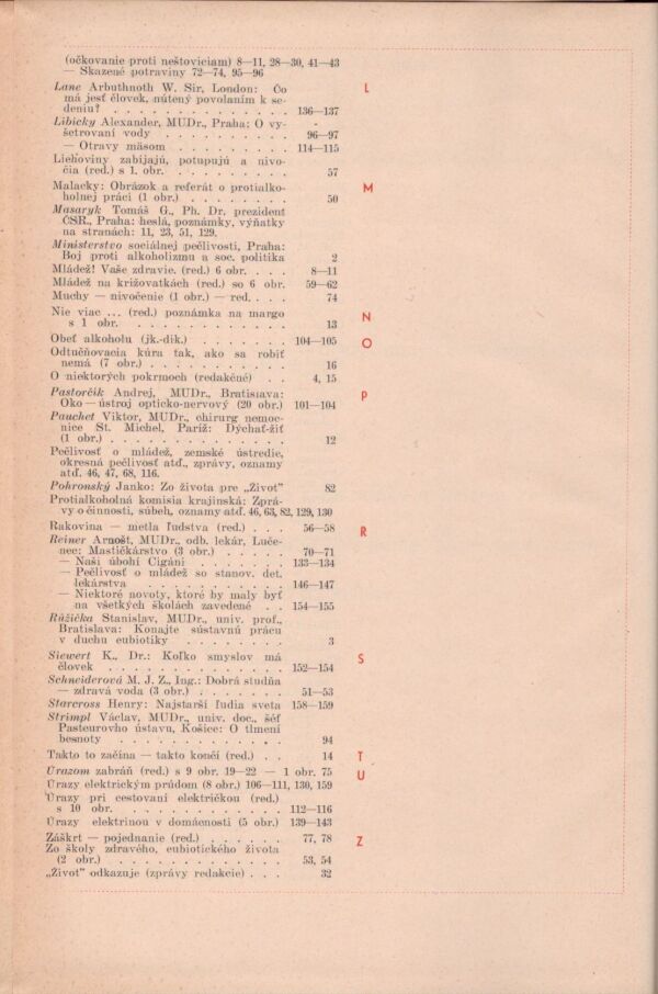 ŽIVOT (PRVÝ ROČNÍK 1933 - 34)