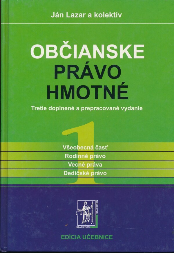Ján Lazar a kol.: OBČIANSKE PRÁVO HMOTNÉ