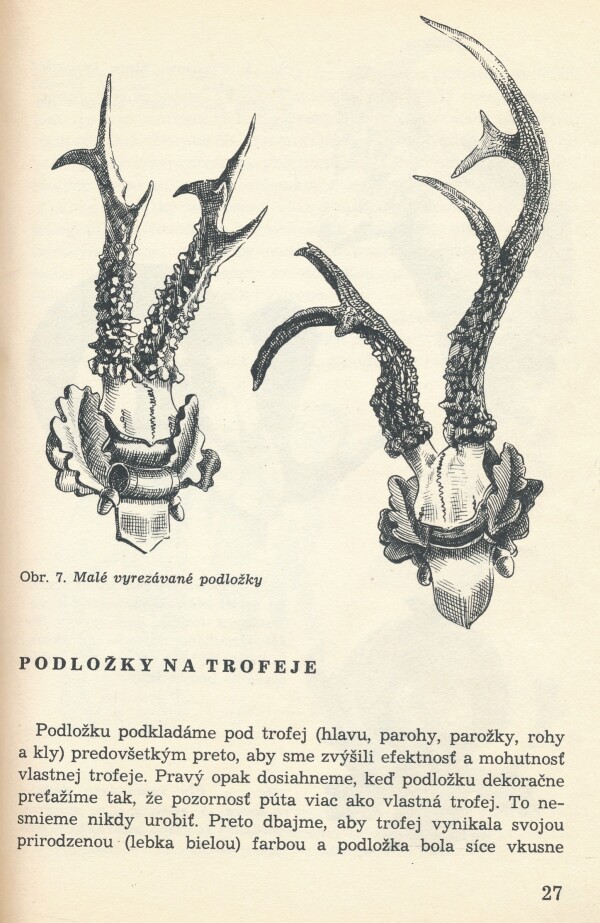 J. Salaj, I. Roszkopf: POĽOVNÍCKE TROFEJE A VÝROBKY
