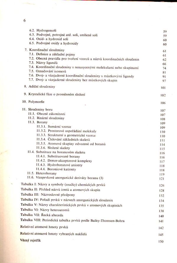 NÁZVOSLOVÍ ANORGANICKÉ CHEMIE