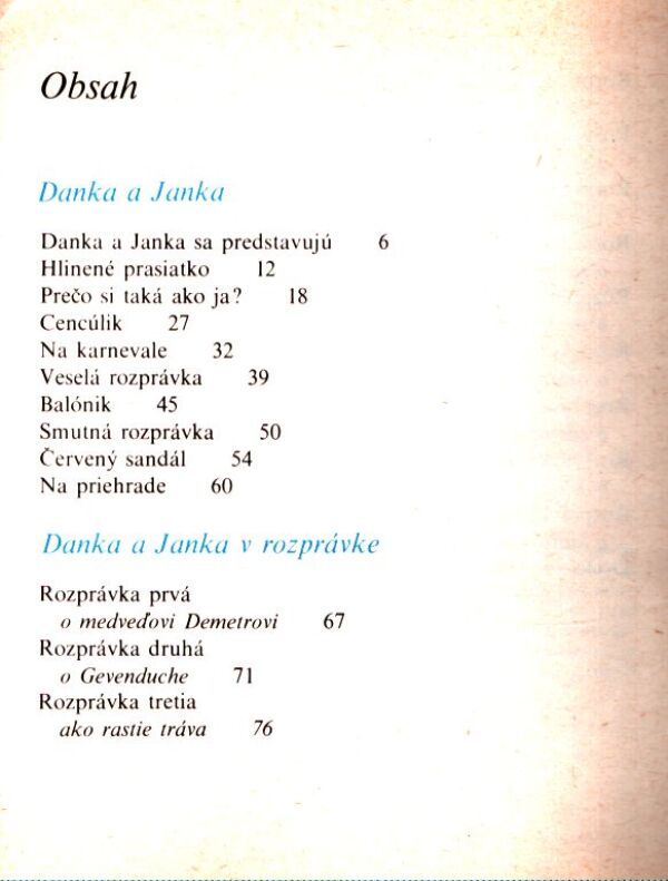 Mária Ďuríčková: DANKA A JANKA