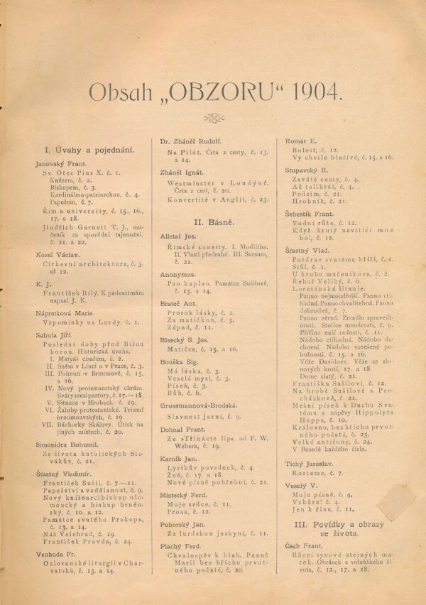 Vladimír Šťastný: OBZOR