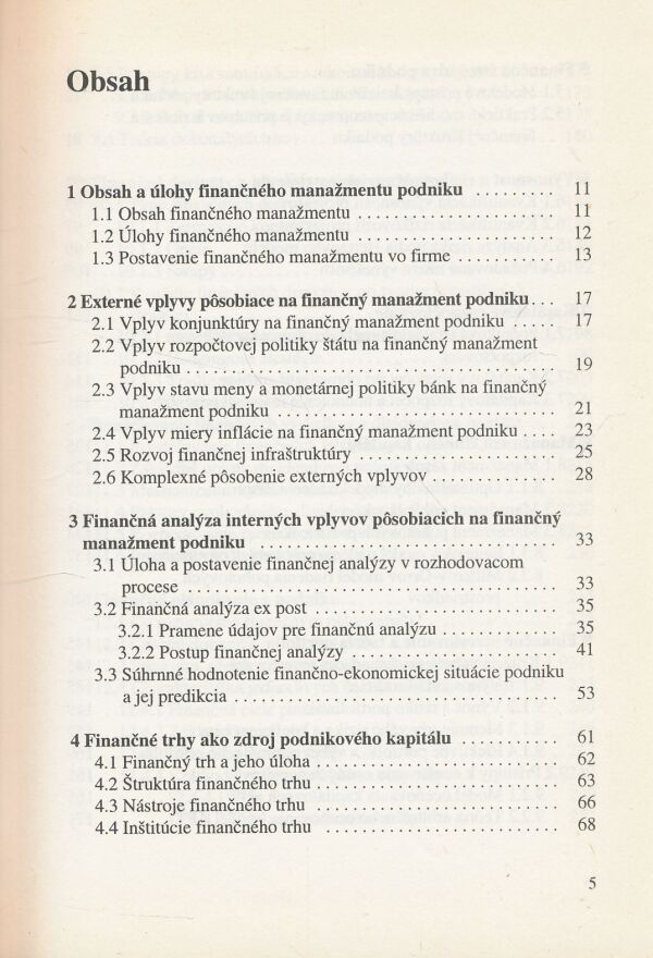 Karol Vlachynský: Finančný manažment