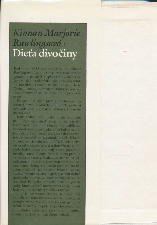 Kinnan Marjorie Rawlingsová: Dieťa divočiny